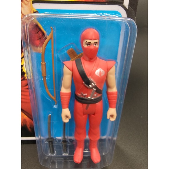 GI Joe Retro Cobra Red Ninja 3.75" Action Figure Super7 ReAction NEW - Picture 5 of 5